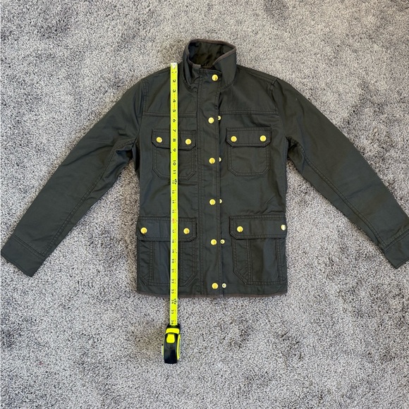 J. Crew Olive Utility Jacket with Gold Buttons - PXS - Picture 8 of 9